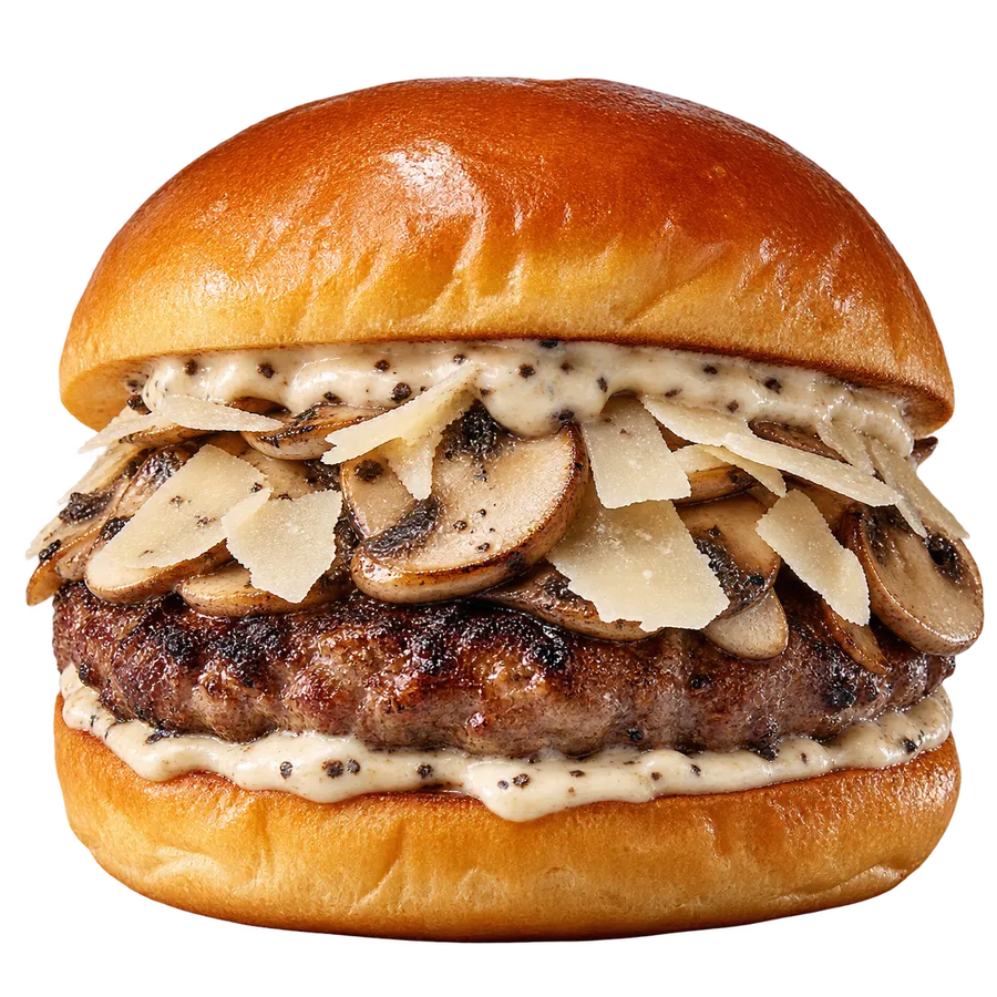 Illustrative Truffle Burger